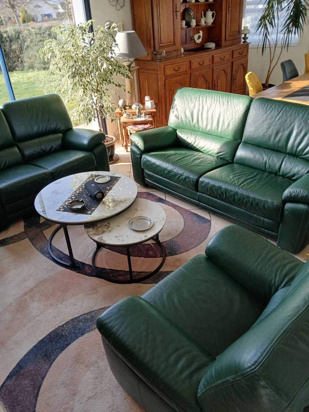 Ensemble salon cuir de buffle ? 3 pi&egrave;ces Meubles