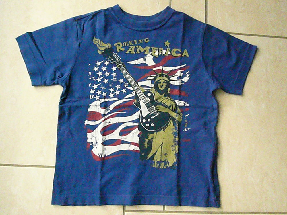 Tee-shirt bleu Etats-Unis 6 ans Vtements enfants