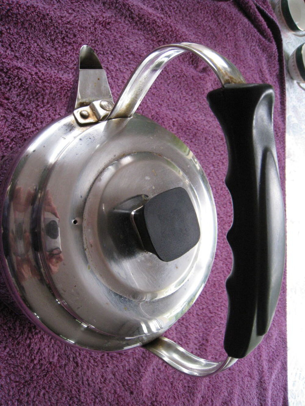 Bouilloire vintage inox et bak&eacute;lite Cuisine
