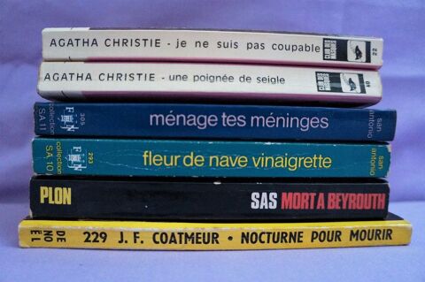 Lot de 6 livres romans policiers  10 Charmes-sur-l'Herbasse (26)