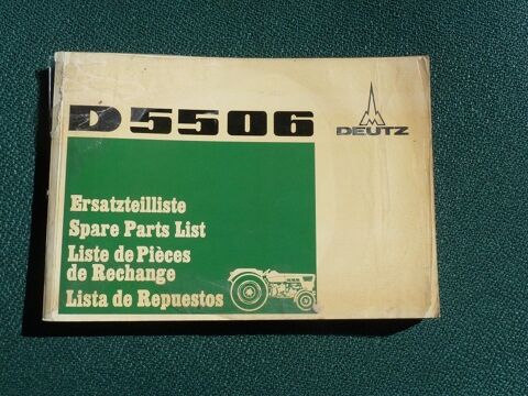 DEUTZ  tracteur D 5506 : catalogue de pièces 10290 Marcilly-le-hayer