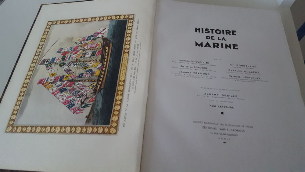 Histoire de la marine Toudouze Rondeleux 1934 Livres et BD