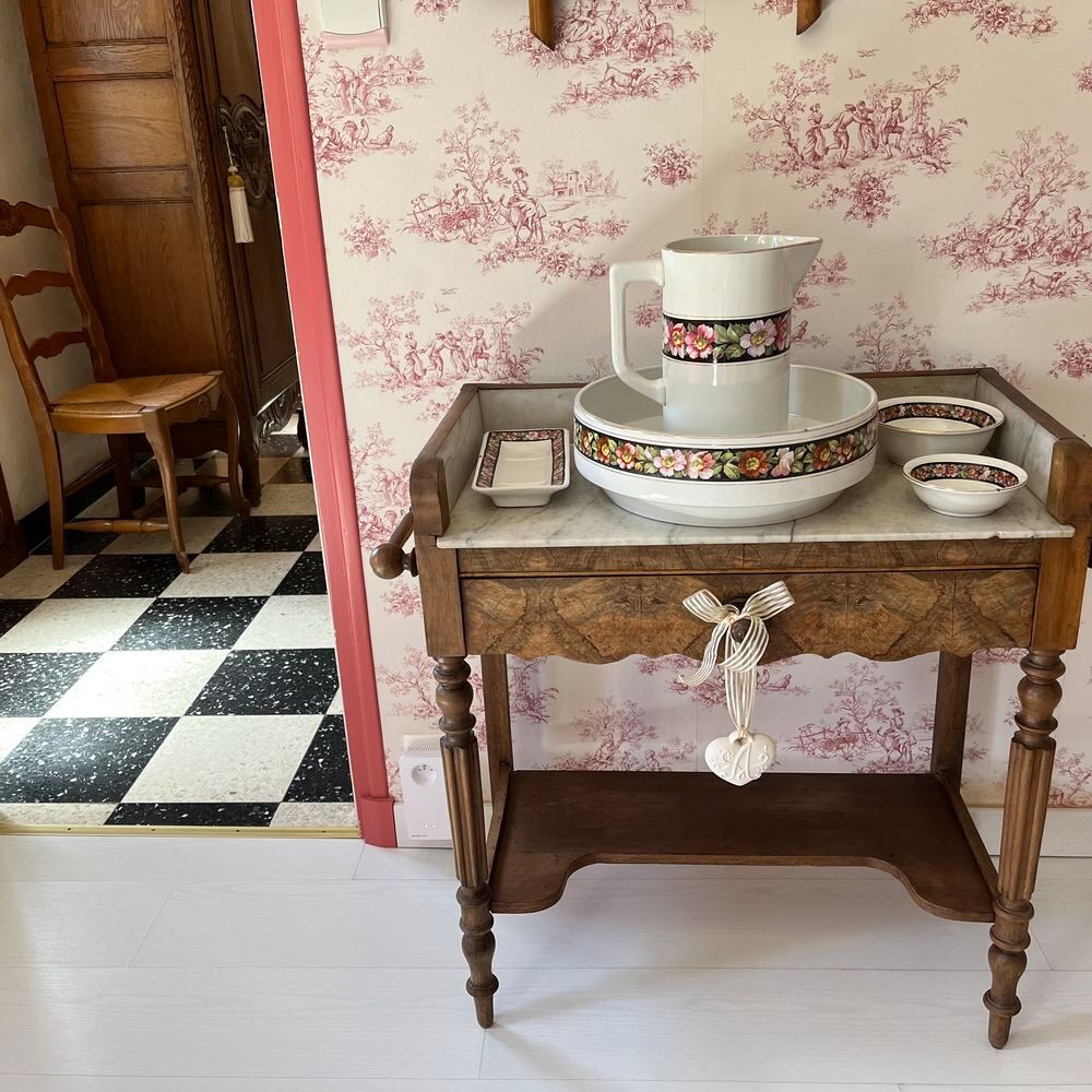 Table de toilette compl&egrave;te et son Miroir Meubles