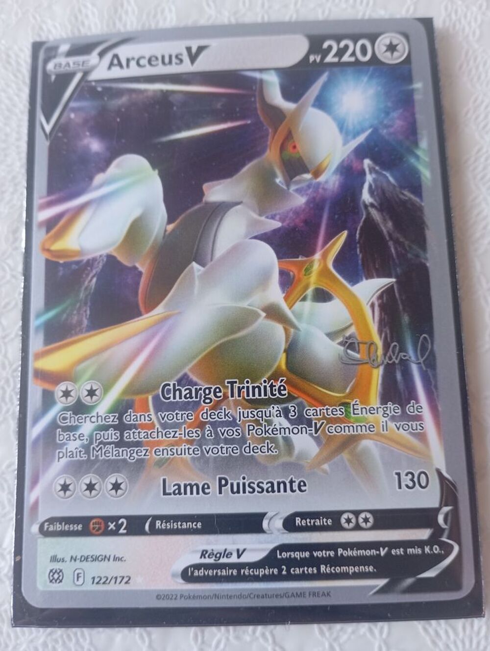 Carte pok&eacute;mon Arceus V 