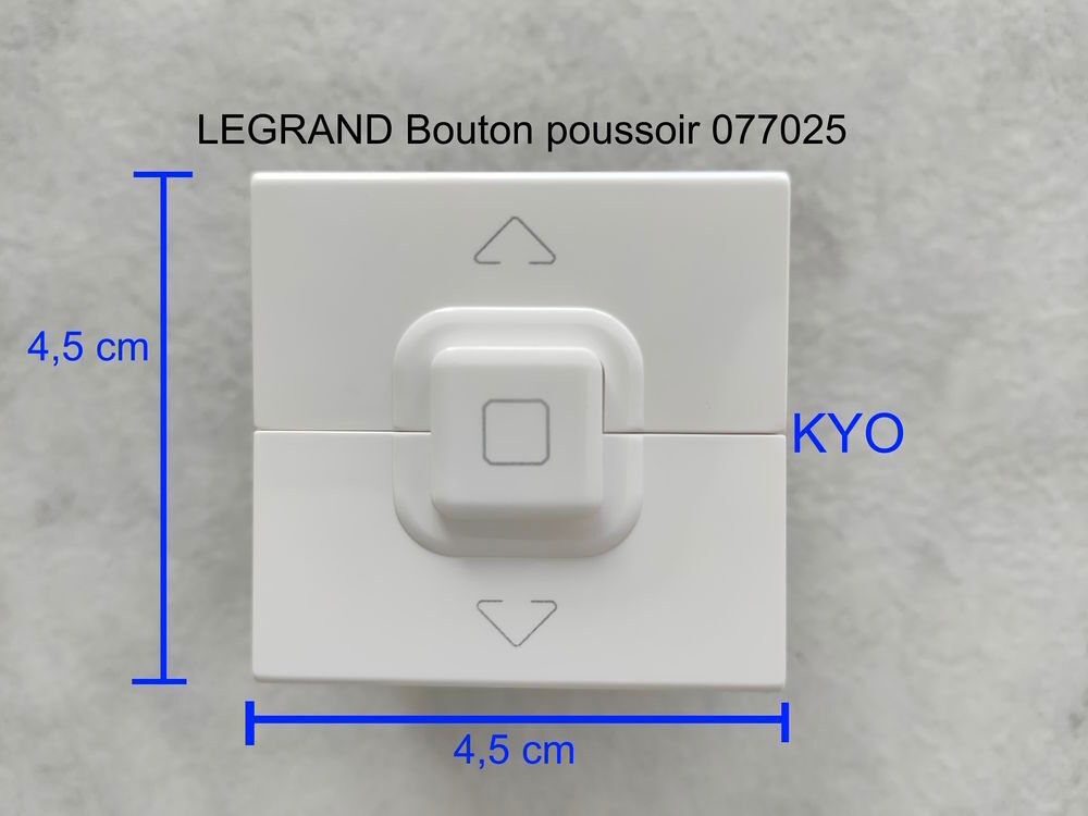 LEGRAND 077025 - Bouton poussoir blanc mosaic volet roulant Bricolage