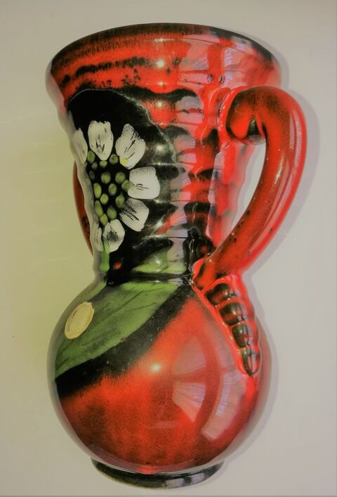 Vase en terre cuite wintage décor horloge 34 Toulouse (31)