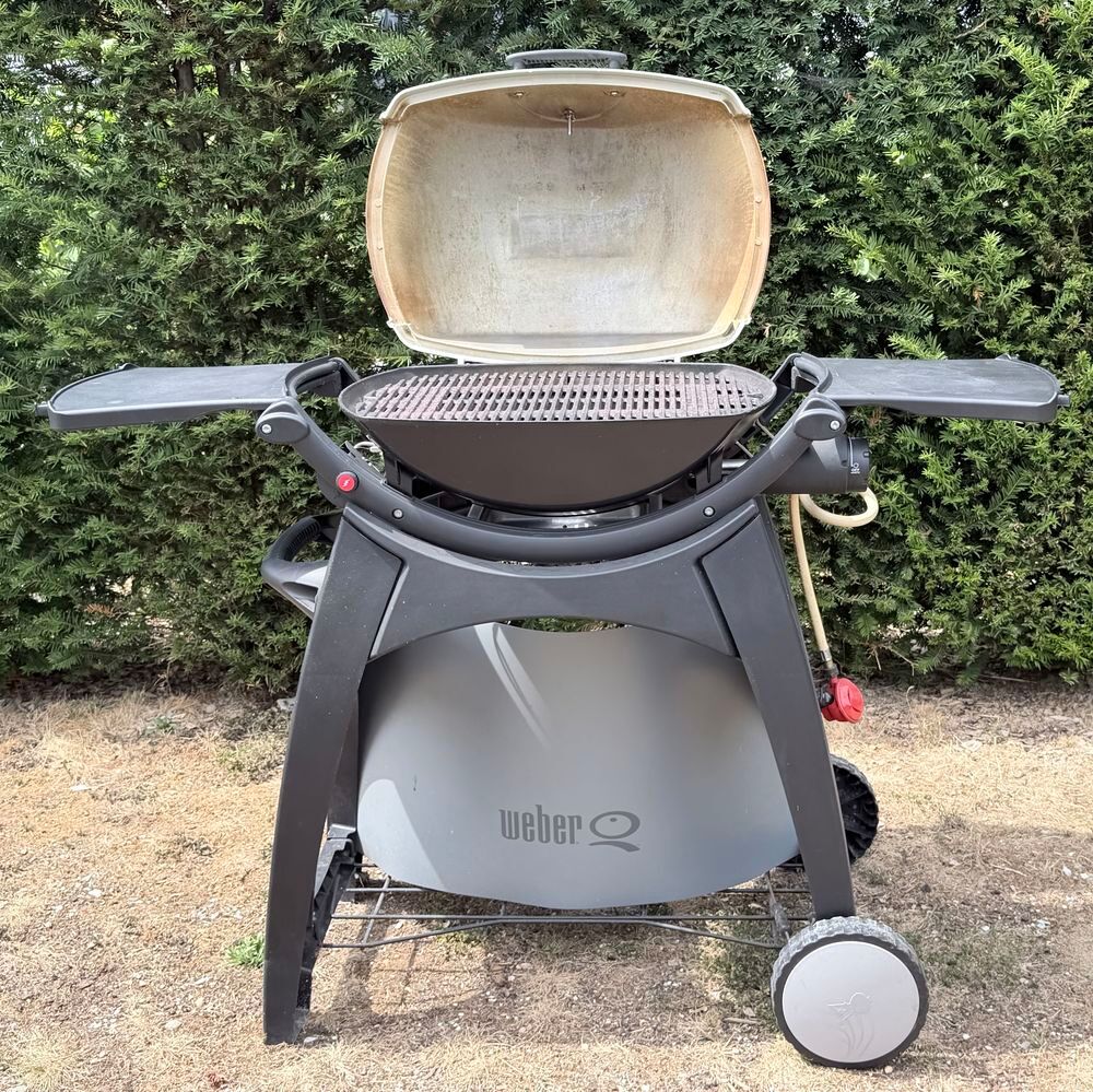 WEBER Q220 - Gaz-Stand Deluxe + Housse Weber Jardin