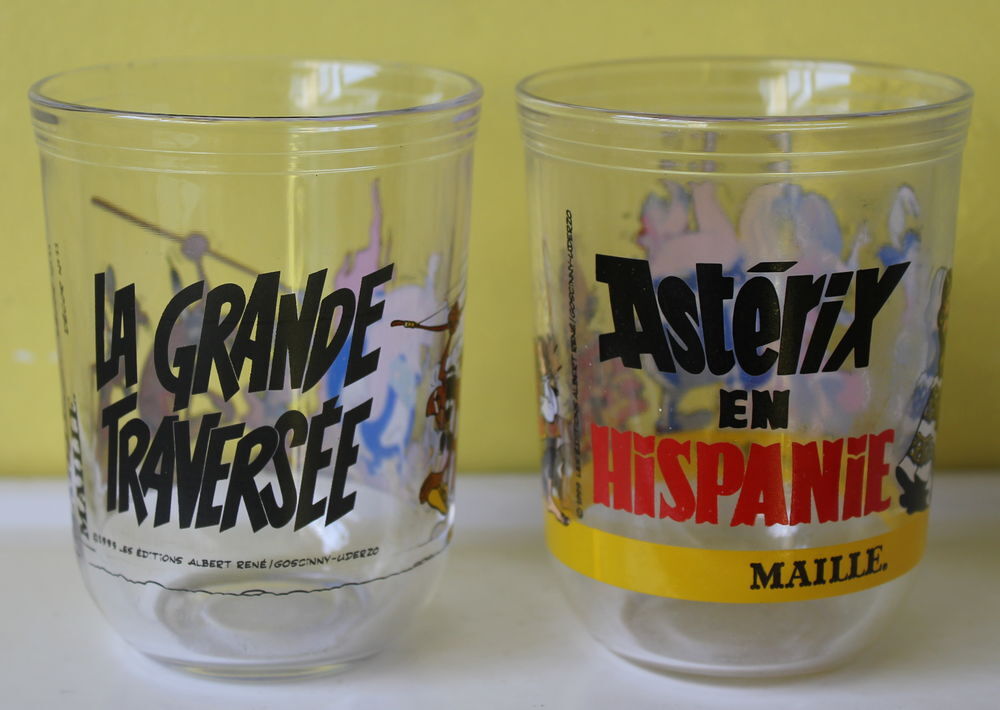 Verres &agrave; moutarde vintage Ast&eacute;rix Albums 1999 