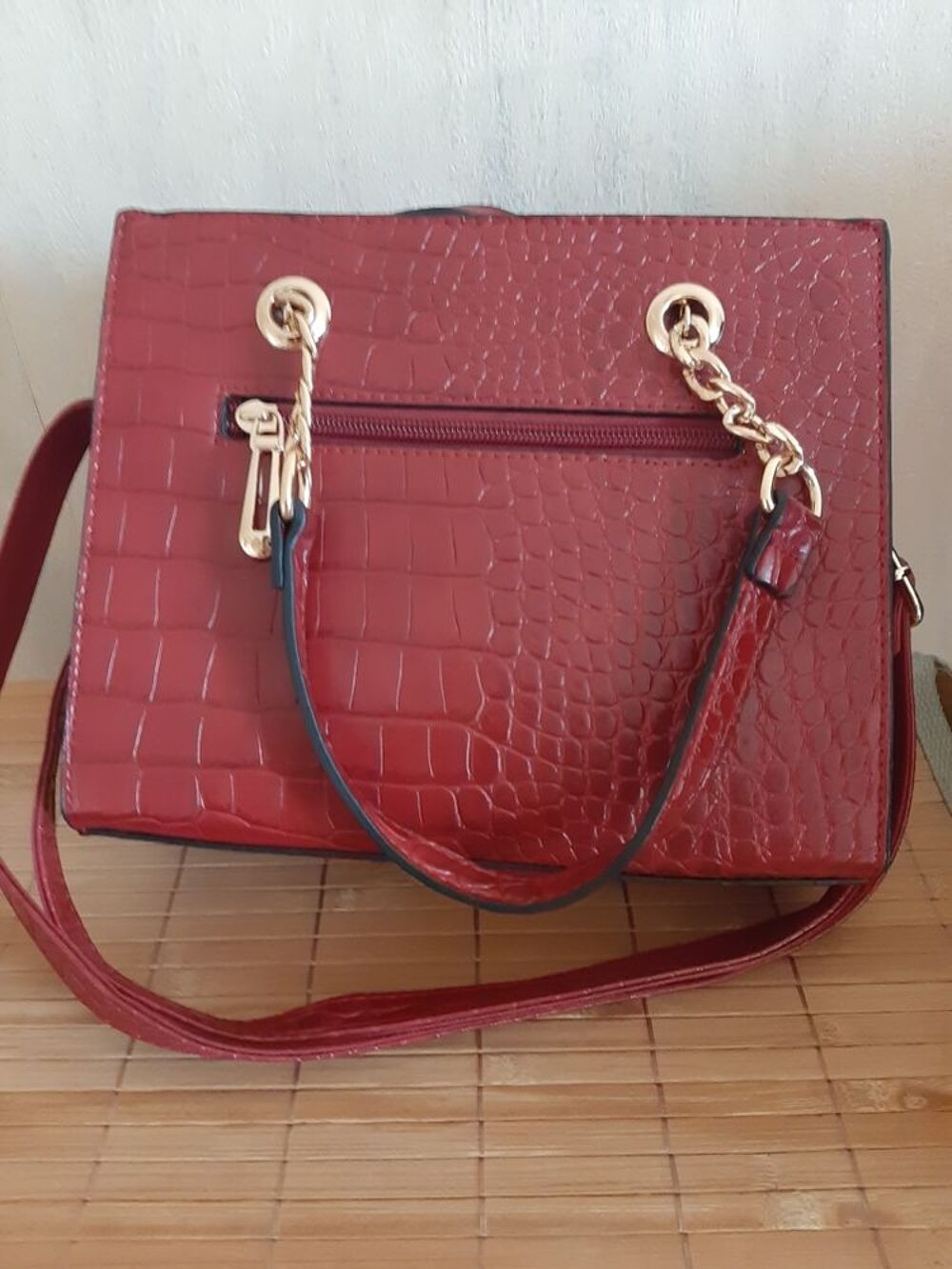 Sac rouge vernis Maroquinerie