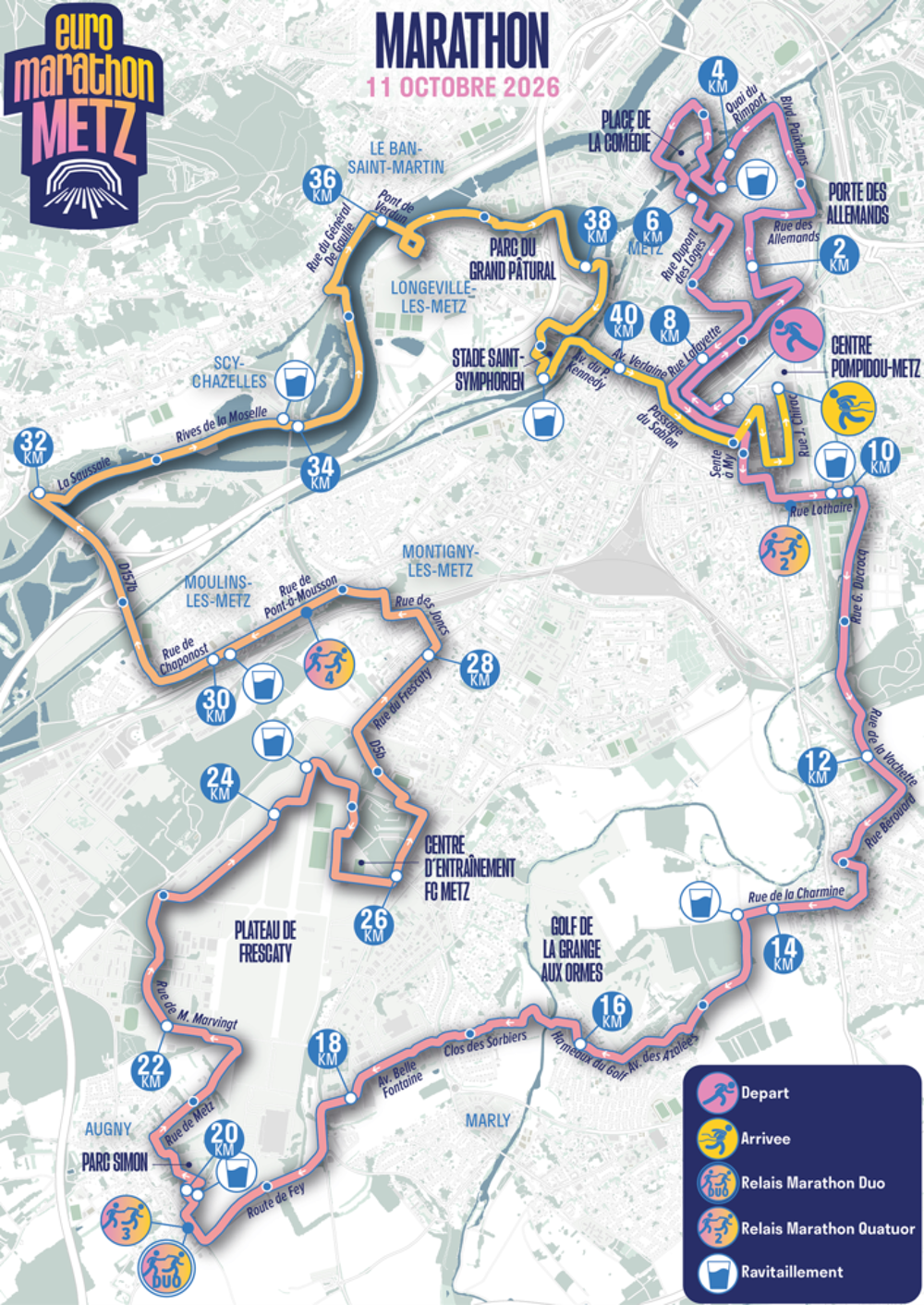 1 dossard pour l'Euro Marathon de Metz dimanche 11 octobre Billetterie