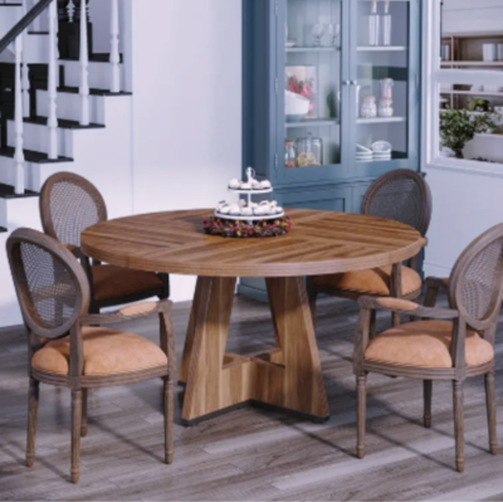 Table ronde en bois massif ? &eacute;l&eacute;gance naturelle &amp; conviviali Meubles