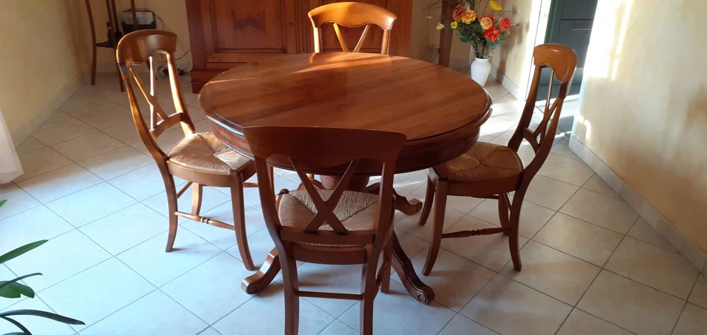 table ronde merisier Meubles