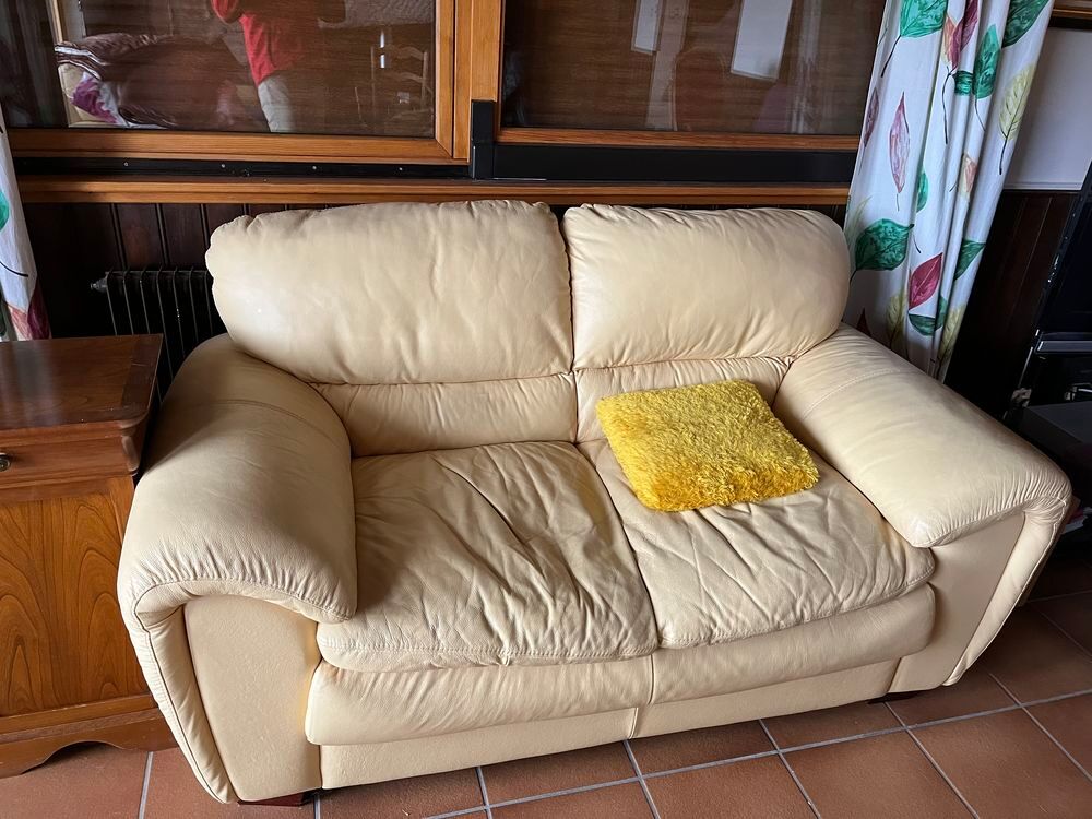 2 Canap&eacute;s cuir bon etat Meubles