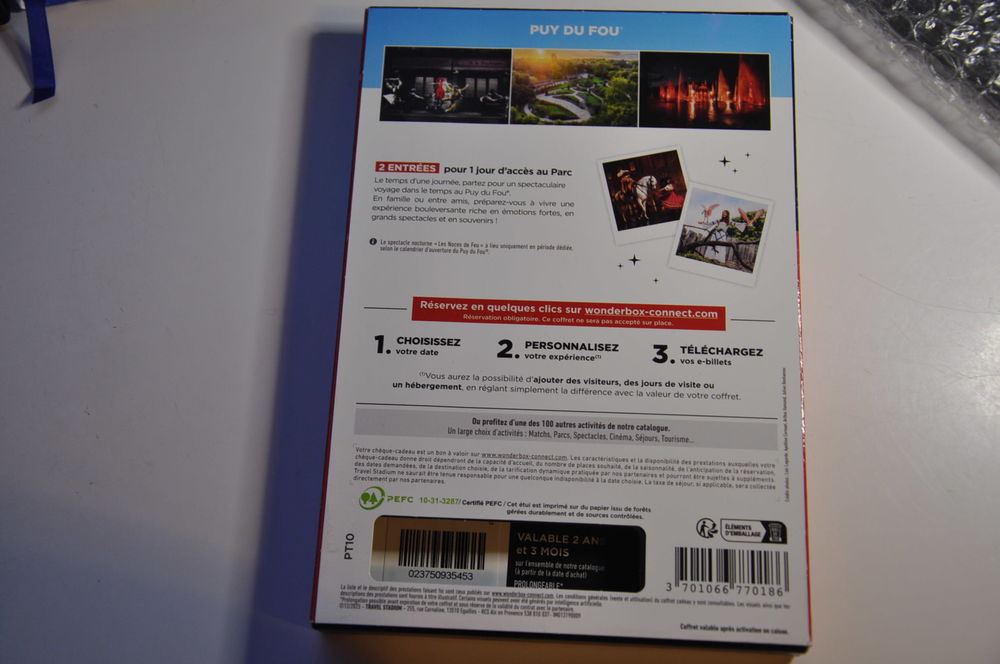 SMARTBOX PUY du FOU Billetterie