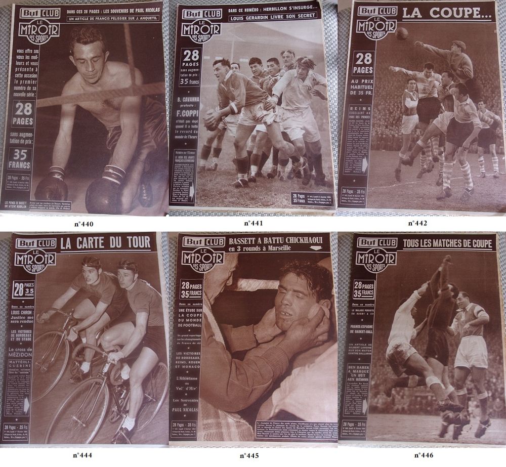 Le Miroir des sports But club ann&eacute;e 1954 