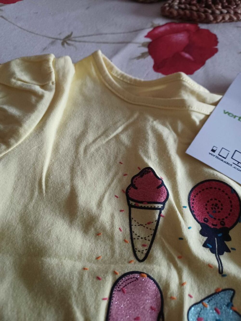 teeshirt jaune fille Vêtements enfants