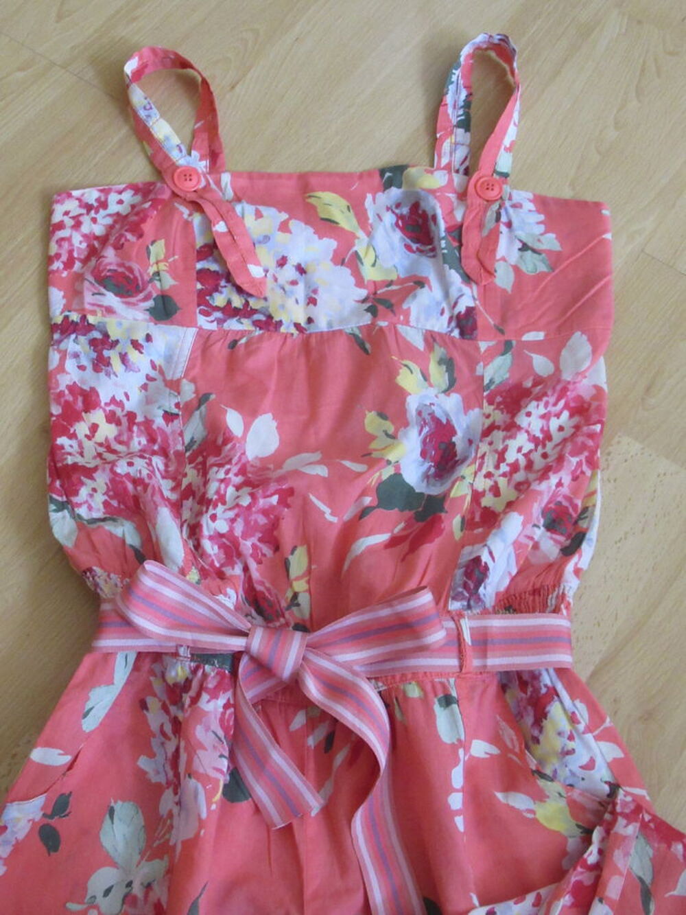 Combi-short rose &agrave; fleurs - Promod - Taille 38 Vêtements