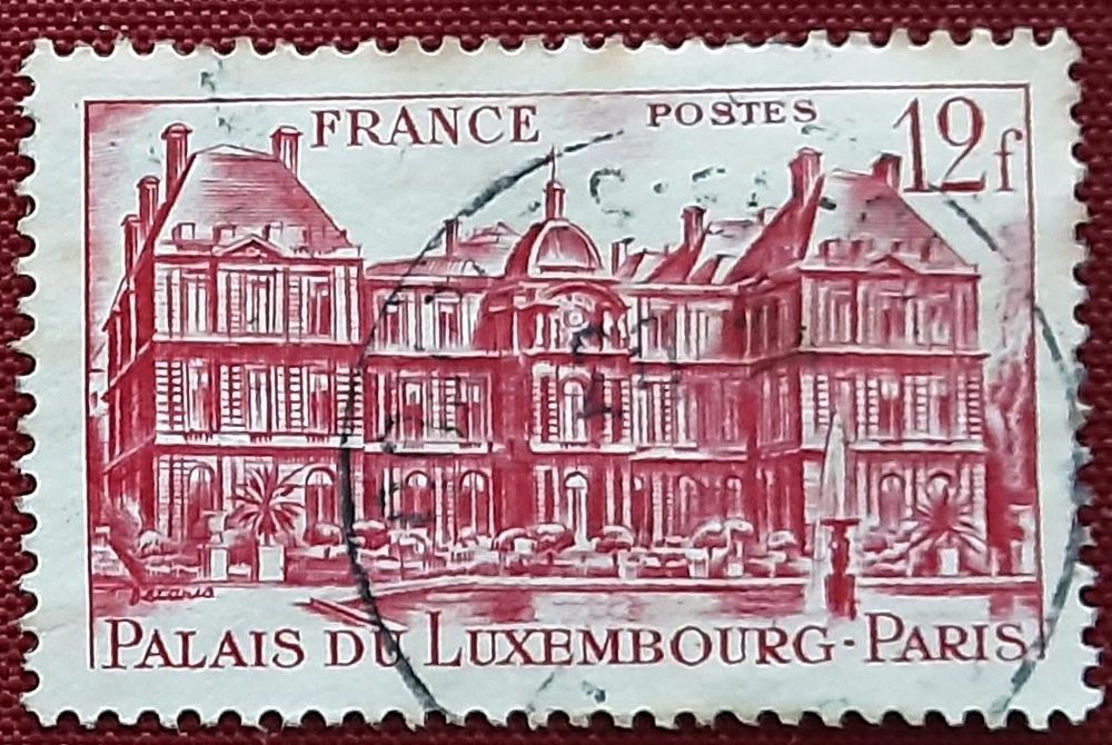 TIMBRES &agrave; collection PARIS palais du LUXEMBOURG 12f 