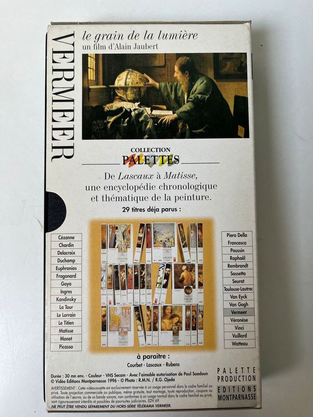 Vermeer - L'Astronome - Cassette vid&eacute;o - Cassette VHS - 1989 Photos/Video/TV