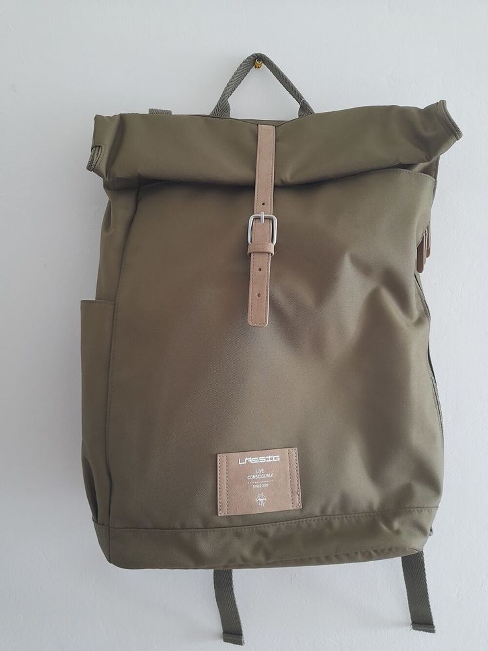 sac &agrave; dos &agrave; langer ROLL TOP couleur Olive NEUF ! Puriculture