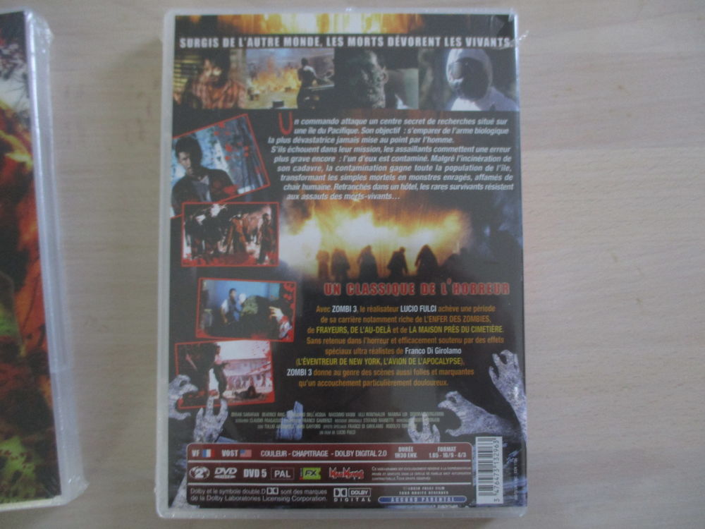 DVD ZOMBI 3 LUCIO FULCI NEUF DVD et blu-ray