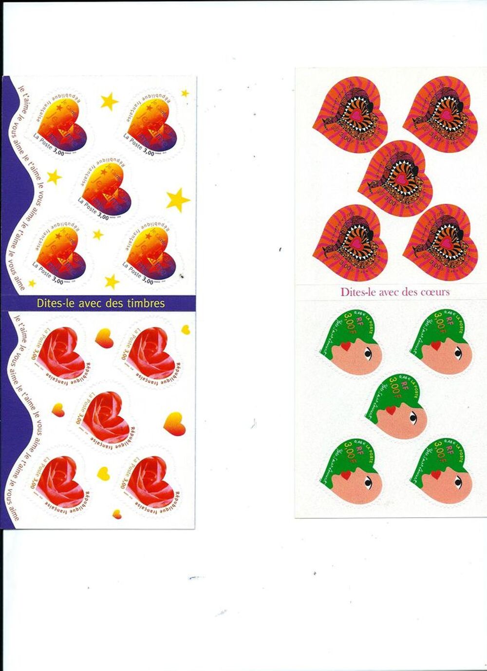 Carnets de timbres auto-adh&eacute;sifs 