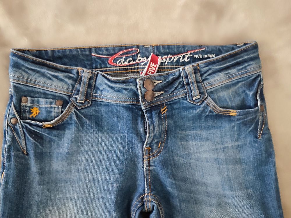 Jean Five Units Taille 38 bleu denim d&eacute;lav&eacute; Vêtements