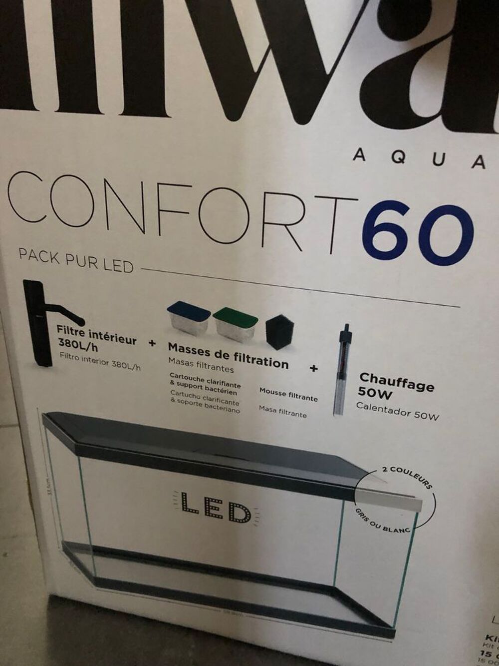Aquarium 48 litres Inwa 60 cm les Décoration