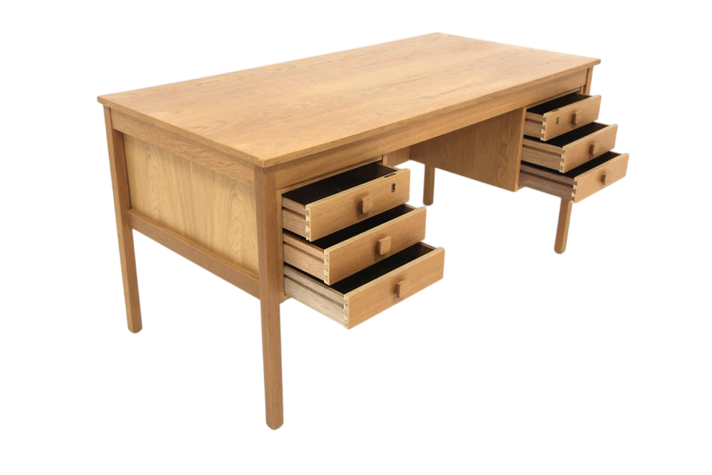 Bureau Scandinave en Ch&ecirc;ne Double Face, Su&egrave;de Meubles