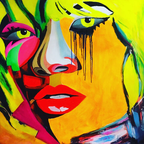 TABLEAU  POP-ART FLUO 750 La Cadière-d'Azur (83)