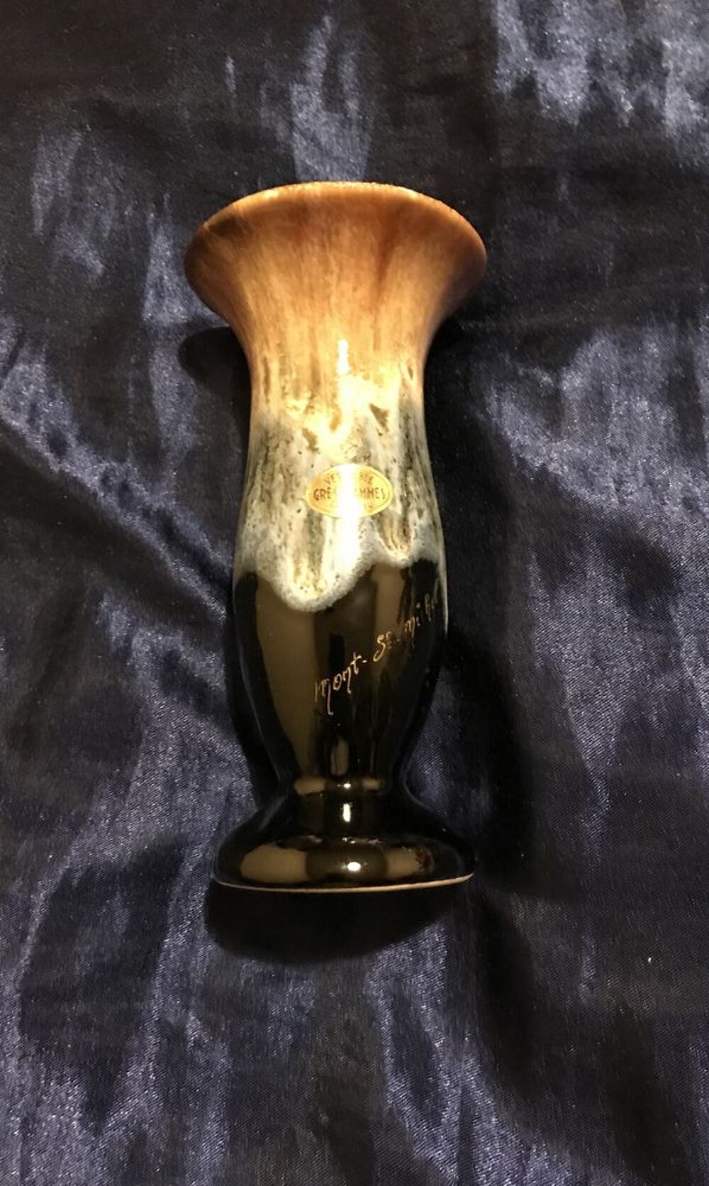 vase ancien en gr&egrave;s flamme vintage Dcoration