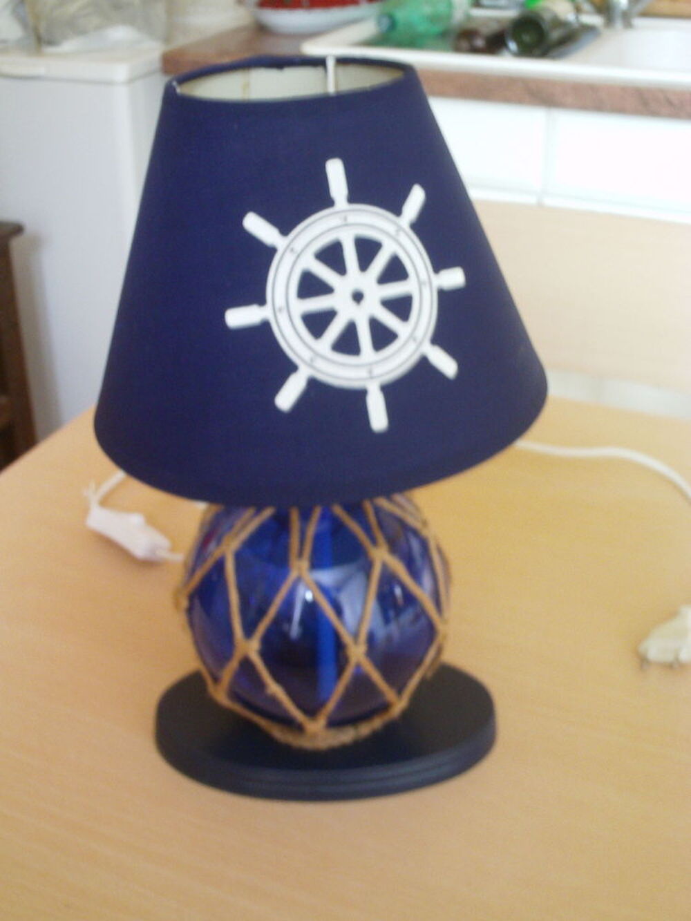 Belle lampe de marin bleu marine boule flotteur220 v N&deg;934 Décoration