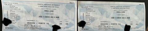 2 billets de concert Orelsan �  Toulouse 100 Toulouse (31)