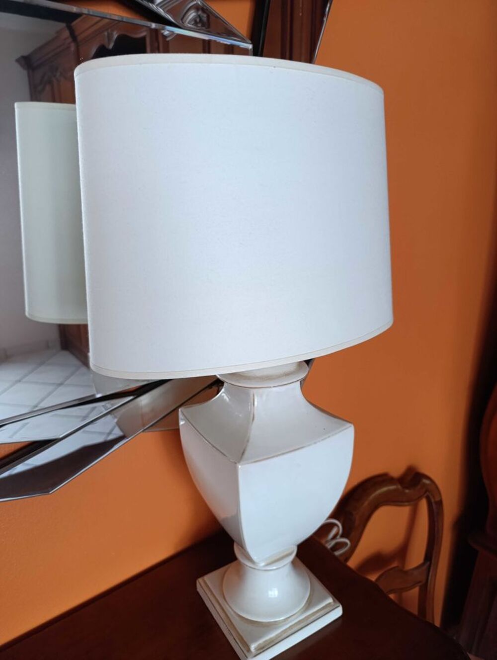 Lampe sur pied c&eacute;ramique blanche Décoration