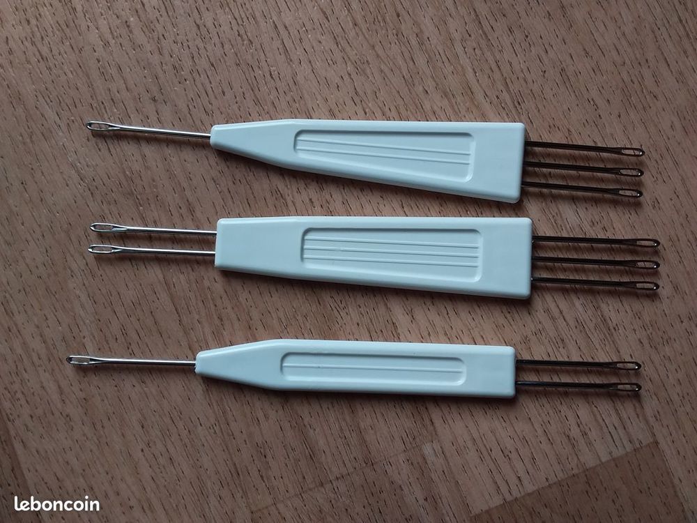 Lot de 3 poin&ccedil;ons machine &agrave; tricoter Electromnager