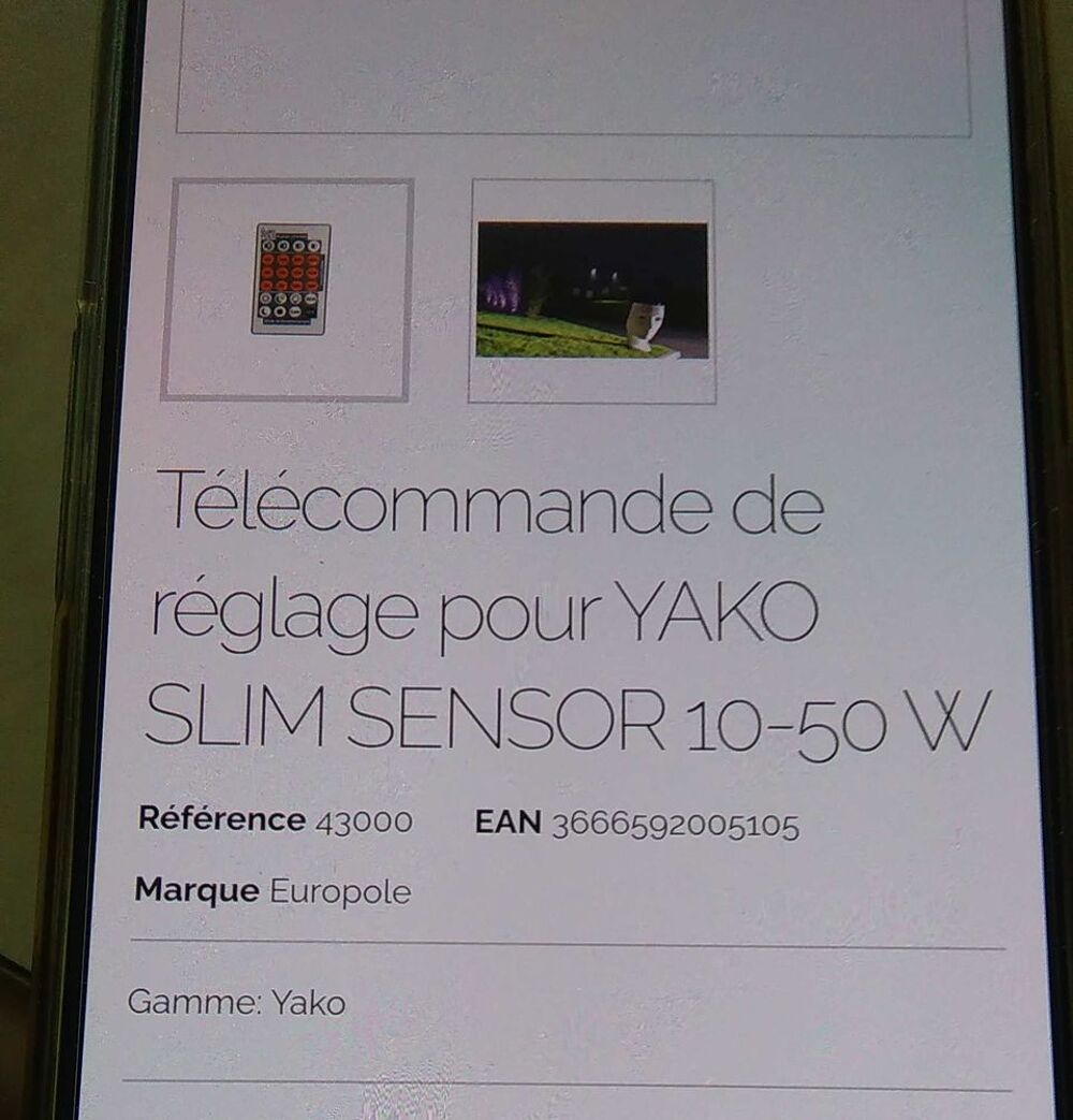 t&eacute;l&eacute;commande yako slim neuve Bricolage