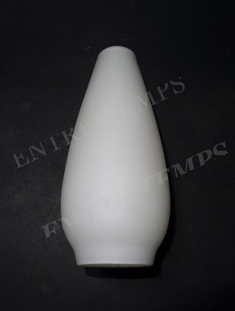 ANCIEN ABAT-JOUR TULIPE OPALINE CONIQUE #4 10 Sergines (89)