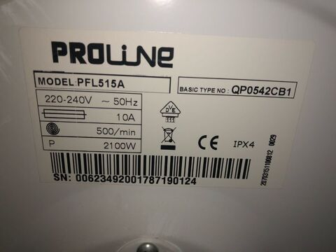 LAVE LINGE PROLINE 120 Paris 12 (75)