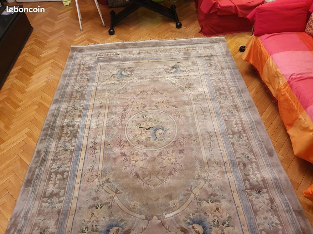 Grand Tapis soie Chine Dcoration