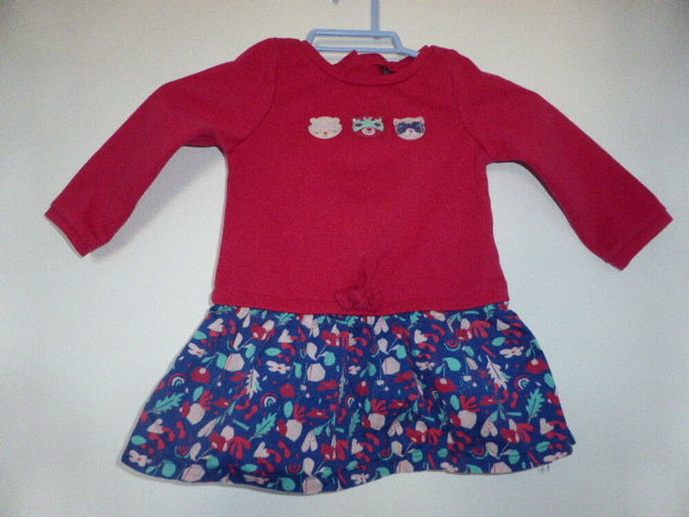 Sergent Major robe bimati&egrave;re rose 12 mois Vêtements enfants