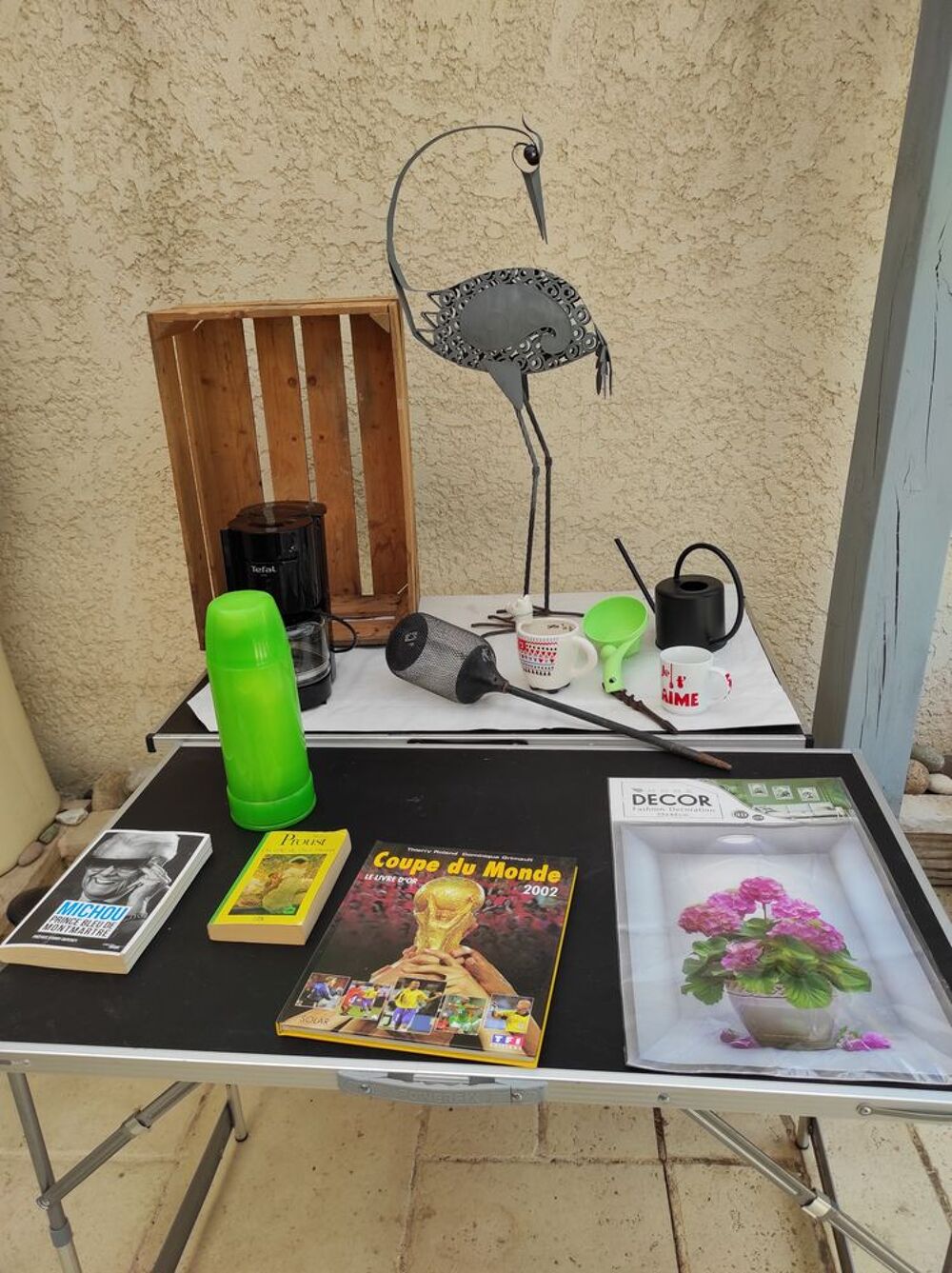 9 EUROS lot cafeti&egrave;re THERMOS DECO RELIEF proust c&ocirc;t&eacute; Bricolage