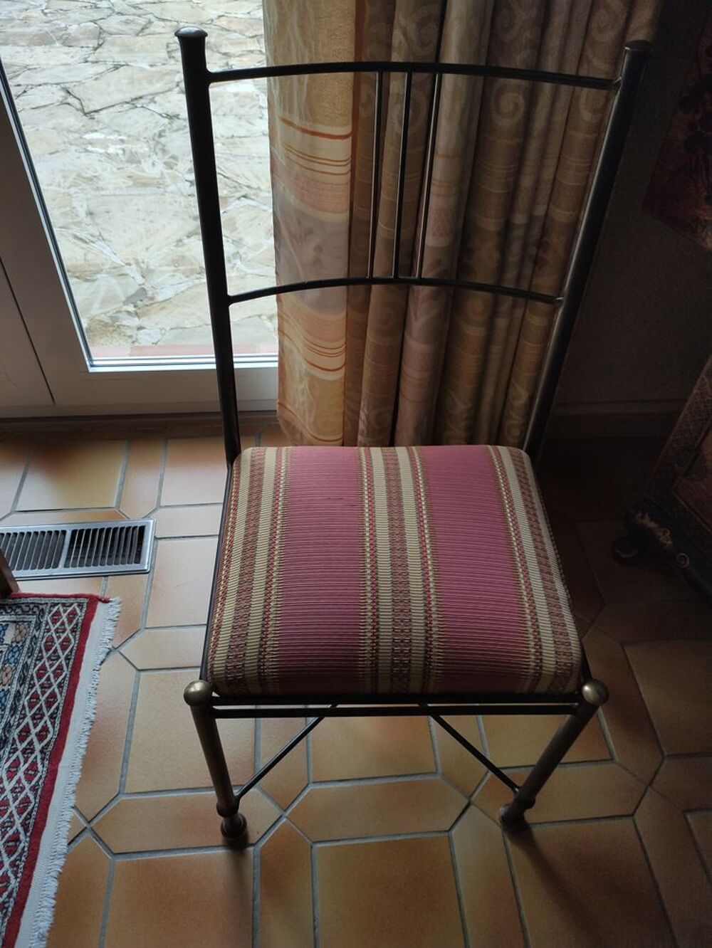 Chaises barrette en fer forg&eacute; Herm&egrave;s Meubles