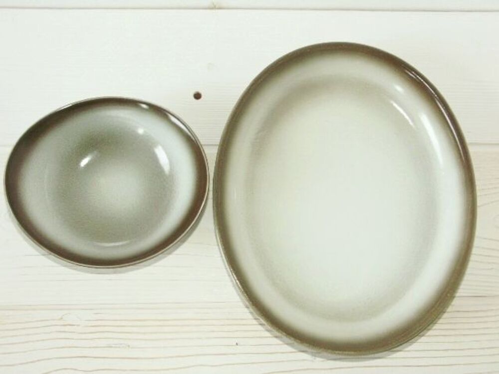 Lot plat &amp; coupelle Salins France Vintage 70 -EXCELLENT ETAT Décoration