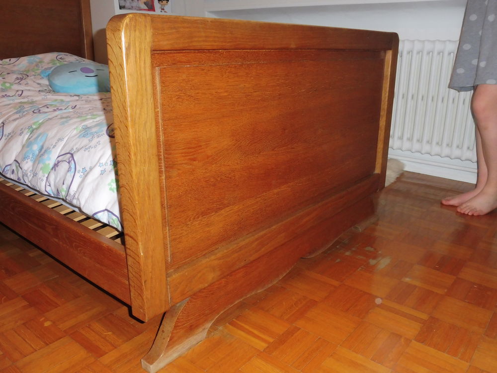 Cadre de lit bois massif 100*190 cm Meubles