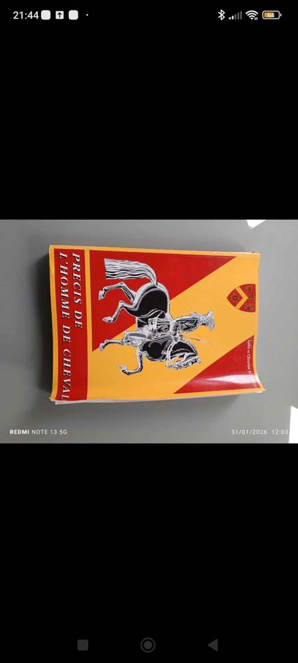 livre pr&eacute;cis de l'homme de cheval d&eacute;dicac&eacute; Livres et BD