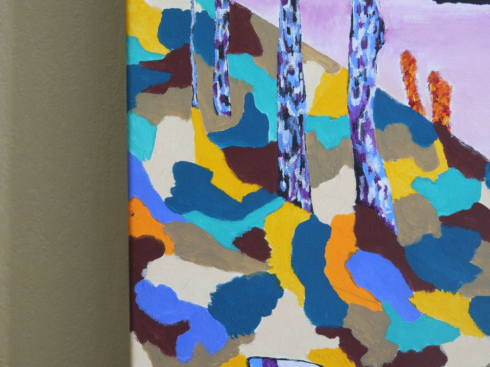 Tableau acrylique sur toile - Paysage imaginaire Décoration