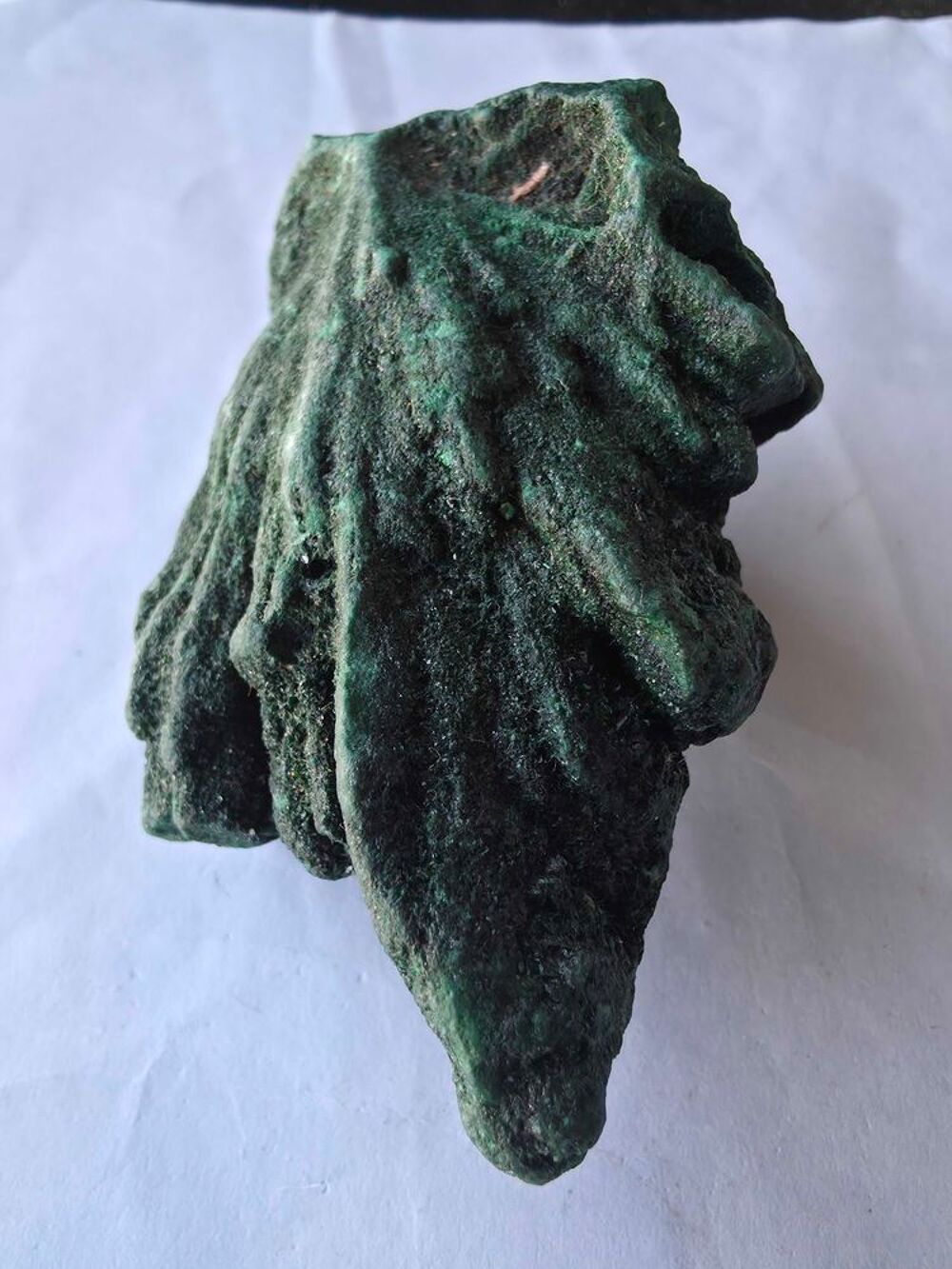 Min&eacute;ral Brut : Malachite Cristallis&eacute;e du Congo-206g 