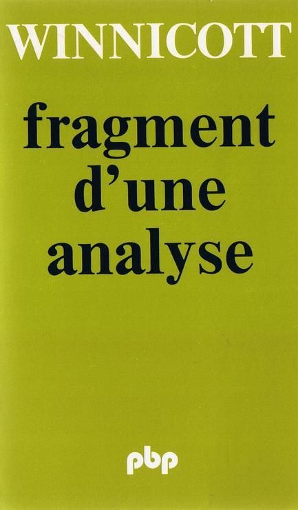 WINNICOTT, Fragment d'une analyse, Winnicott 1975 Livres et BD