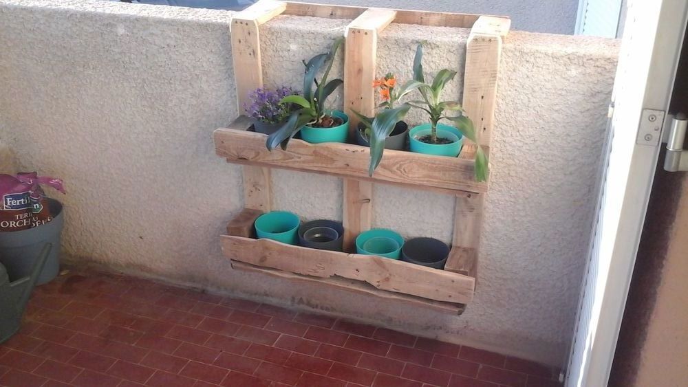 Jardiniere suspendue en bois Jardin