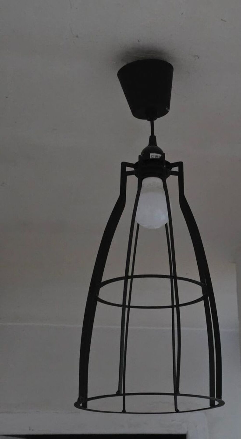 Long lustre noir, suspension moderne Décoration